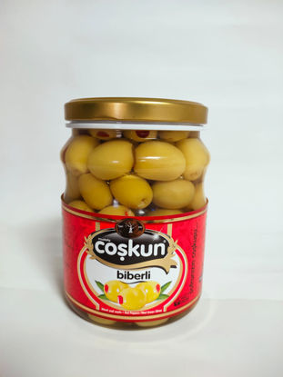 Domat Yeşil Zeytin Biberli 0.7 kg CAM 181-200 Biberli 2XL resmi